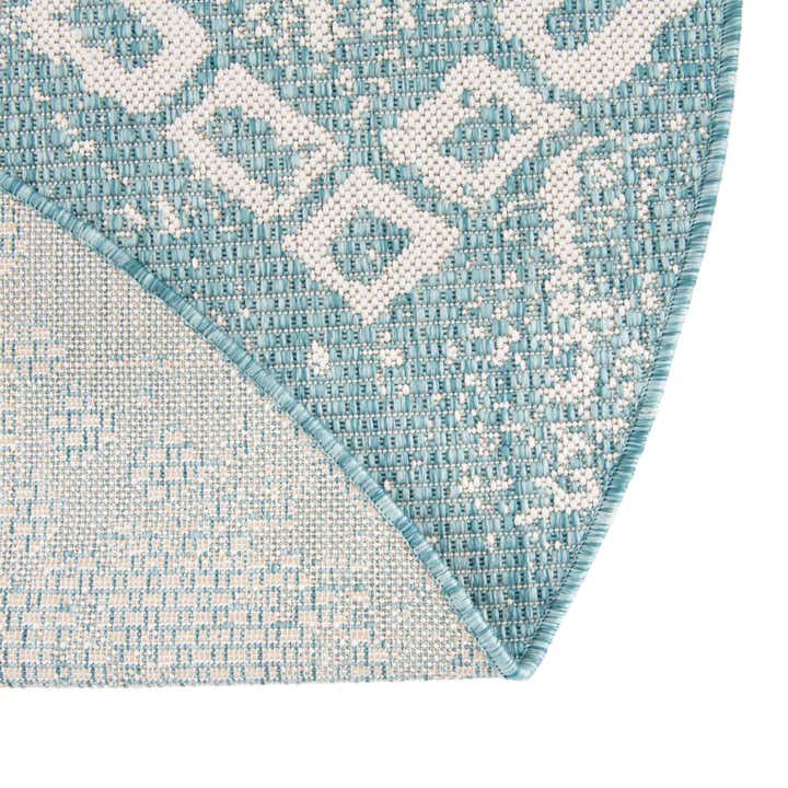 10' 8 x 10' 8 Easy-Clean Bohemian Indoor / Outdoor Round Rug