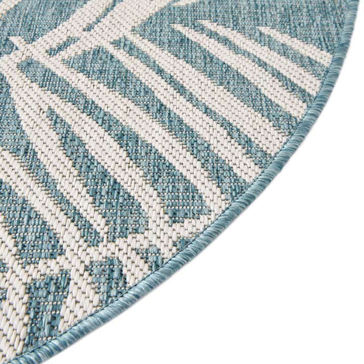 13' x 13' Easy-Clean Botanical Indoor / Outdoor Round Rug