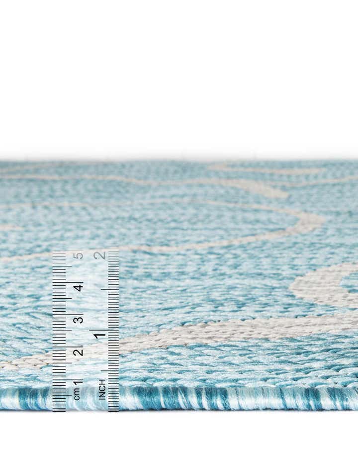 13' x 13' Easy-Clean Botanical Indoor / Outdoor Round Rug