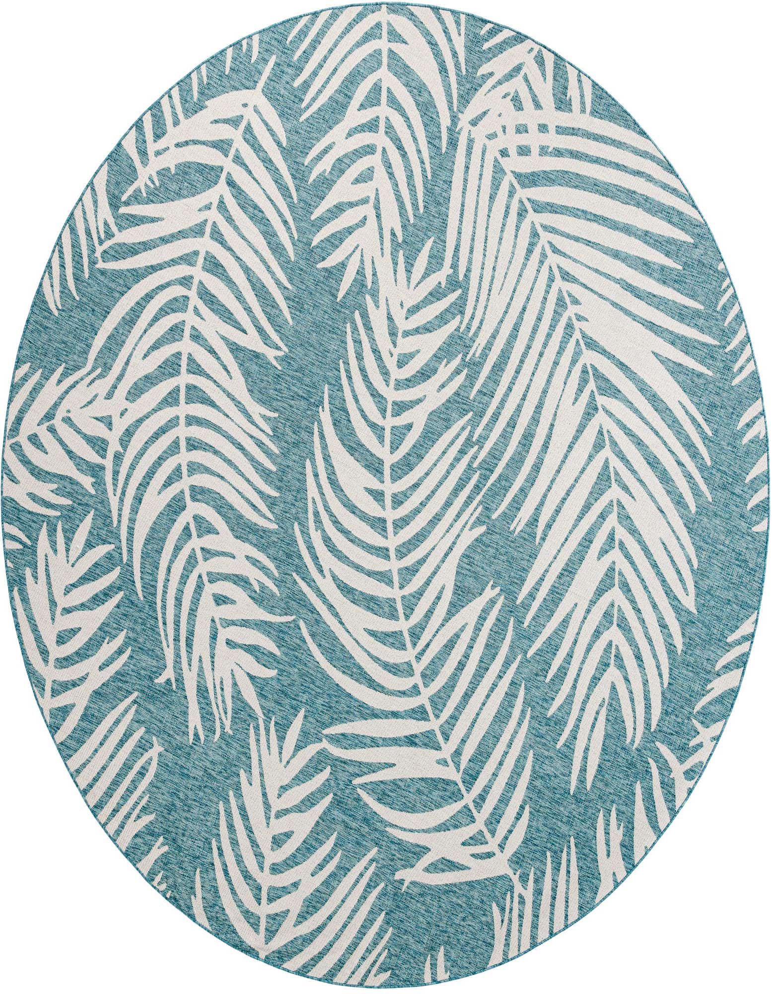12' x 12' Easy-Clean Botanical Indoor / Outdoor Round Rug