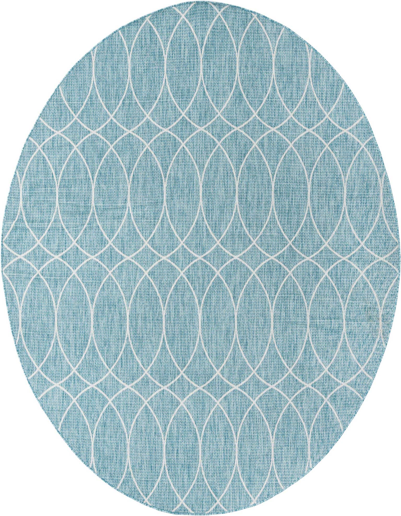 10' x 10' Easy-Clean Lattice Indoor / Outdoor Round Rug