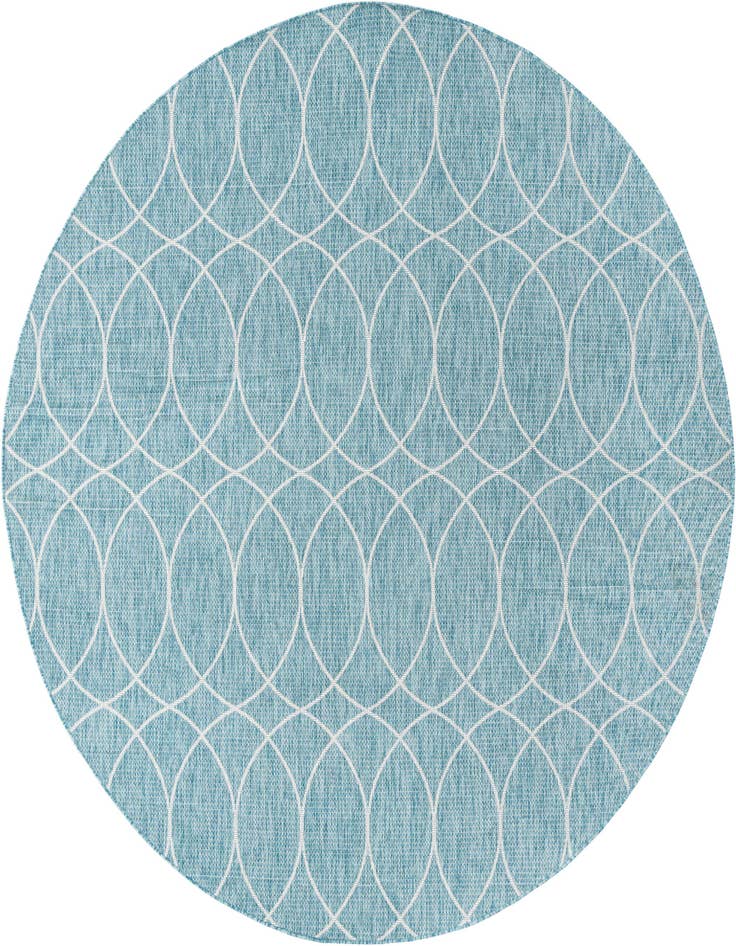 Detail image of 10' x 10' Easy-Clean Lattice Indoor / Outdoor Round Rug