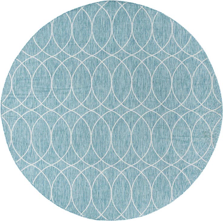 Detail image of 10' x 10' Easy-Clean Lattice Indoor / Outdoor Round Rug
