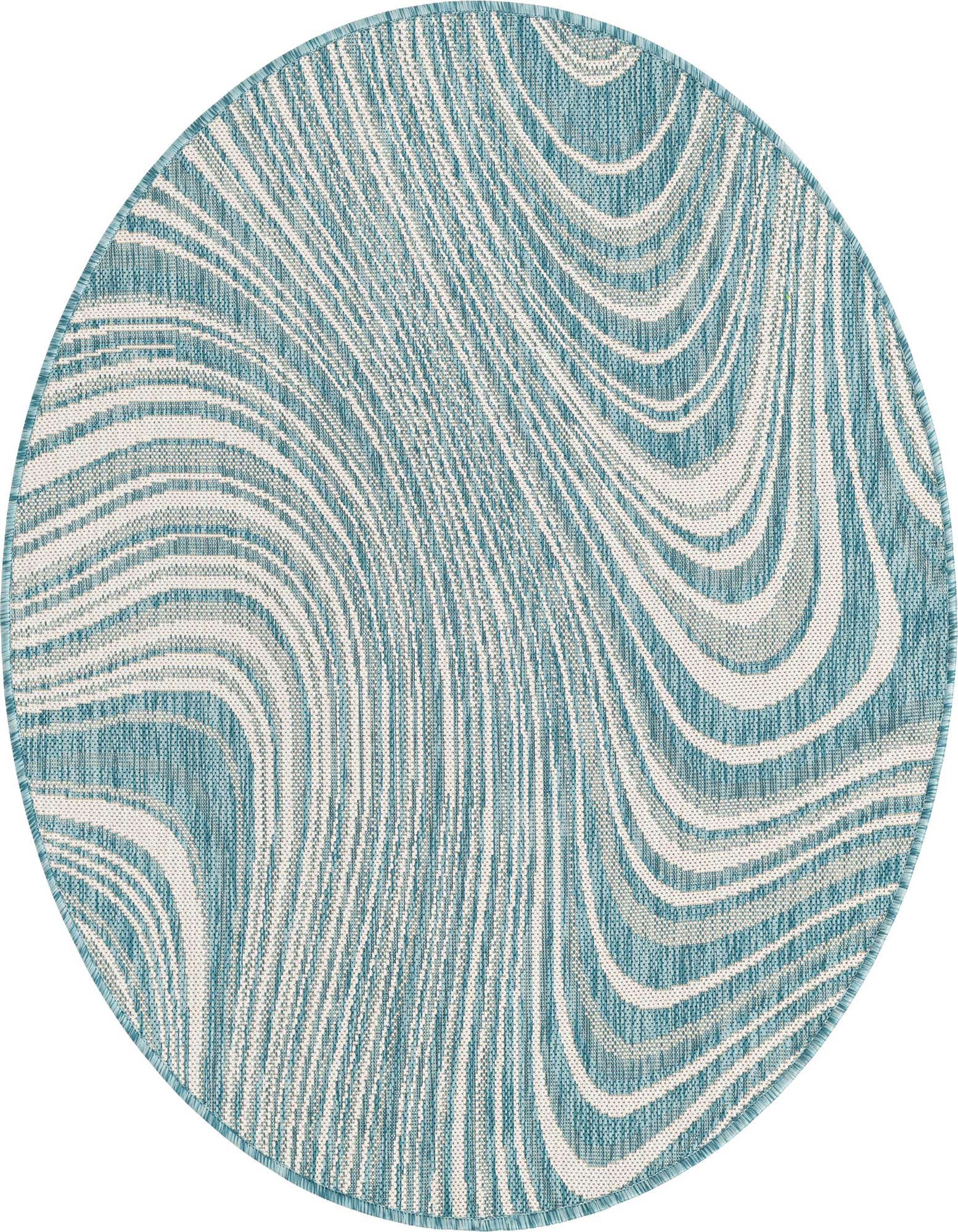 4' x 4' Easy-Clean Modern Indoor / Outdoor Round Rug
