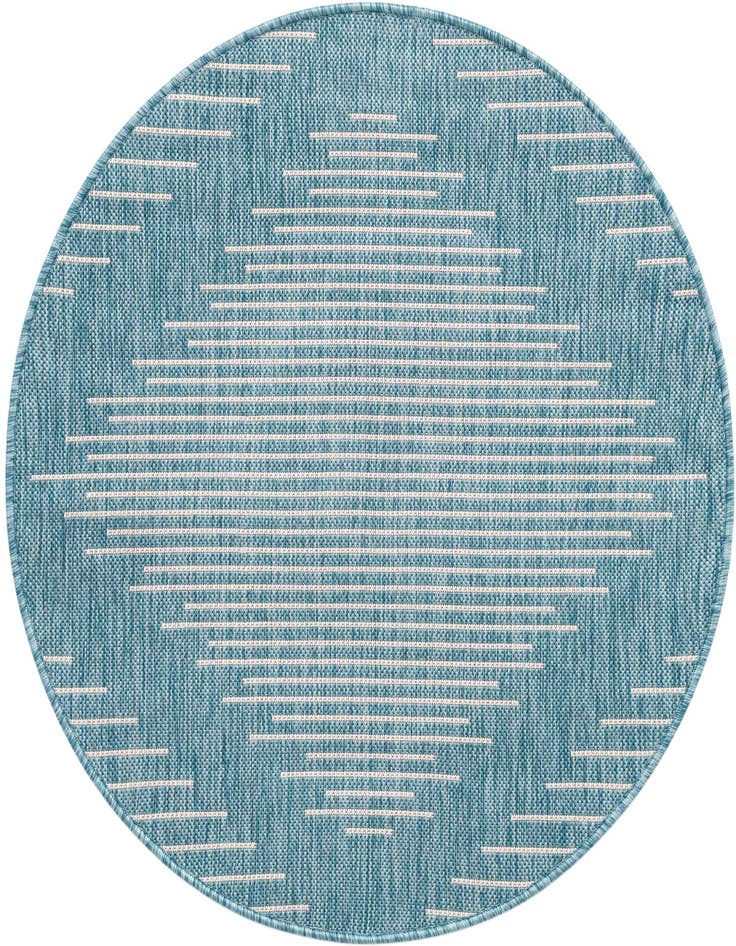 Detail image of 3' x 3' Easy-Clean Modern Indoor / Outdoor Round Rug