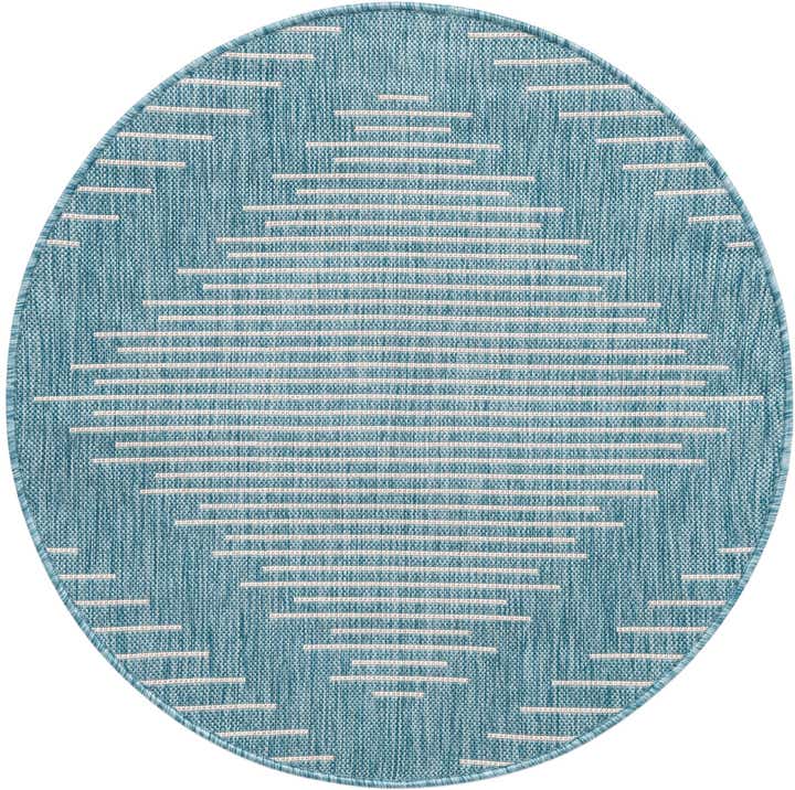 3' x 3' Easy-Clean Modern Indoor / Outdoor Round Rug