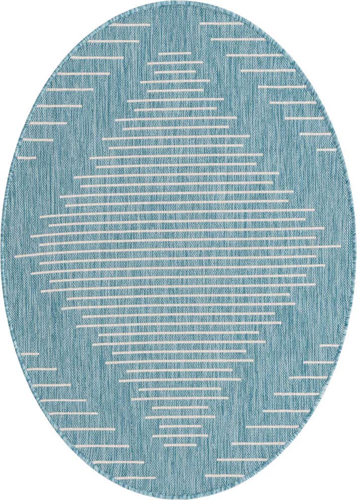 4' x 4' Easy-Clean Modern Indoor / Outdoor Round Rug