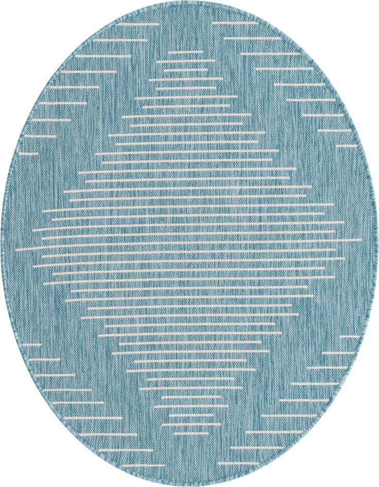 Detail image of 4' x 4' Easy-Clean Modern Indoor / Outdoor Round Rug