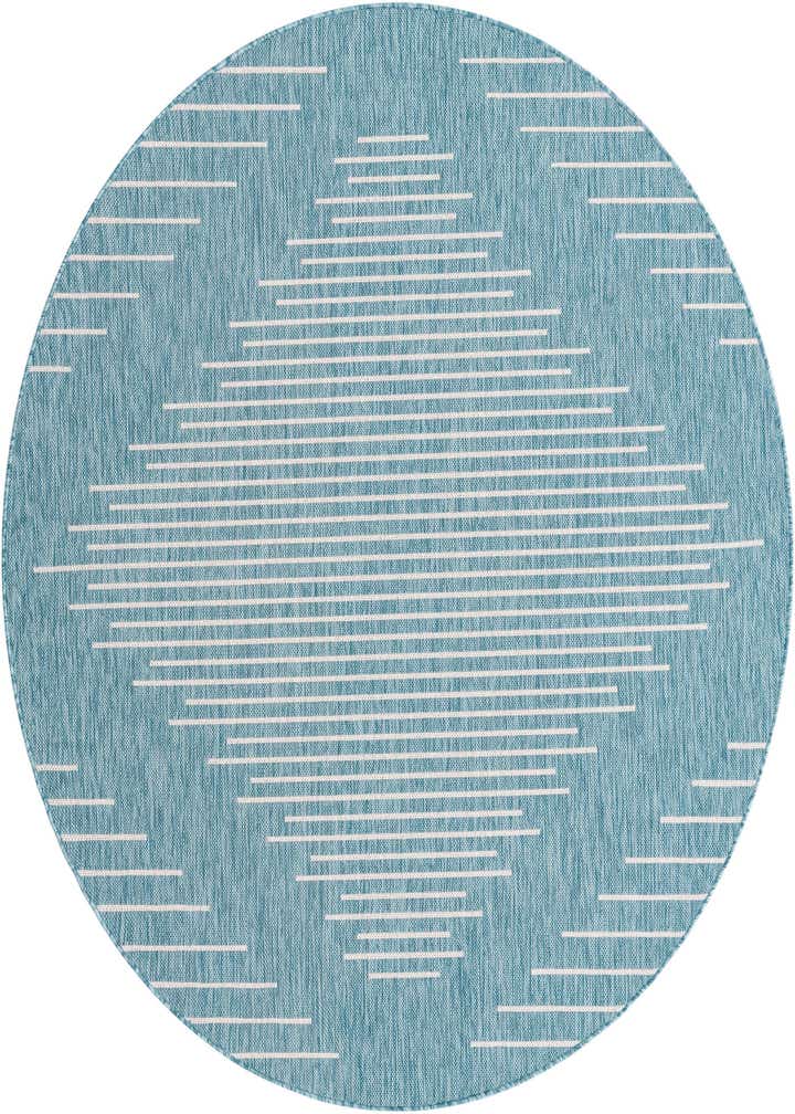 6' x 6' Easy-Clean Modern Indoor / Outdoor Round Rug
