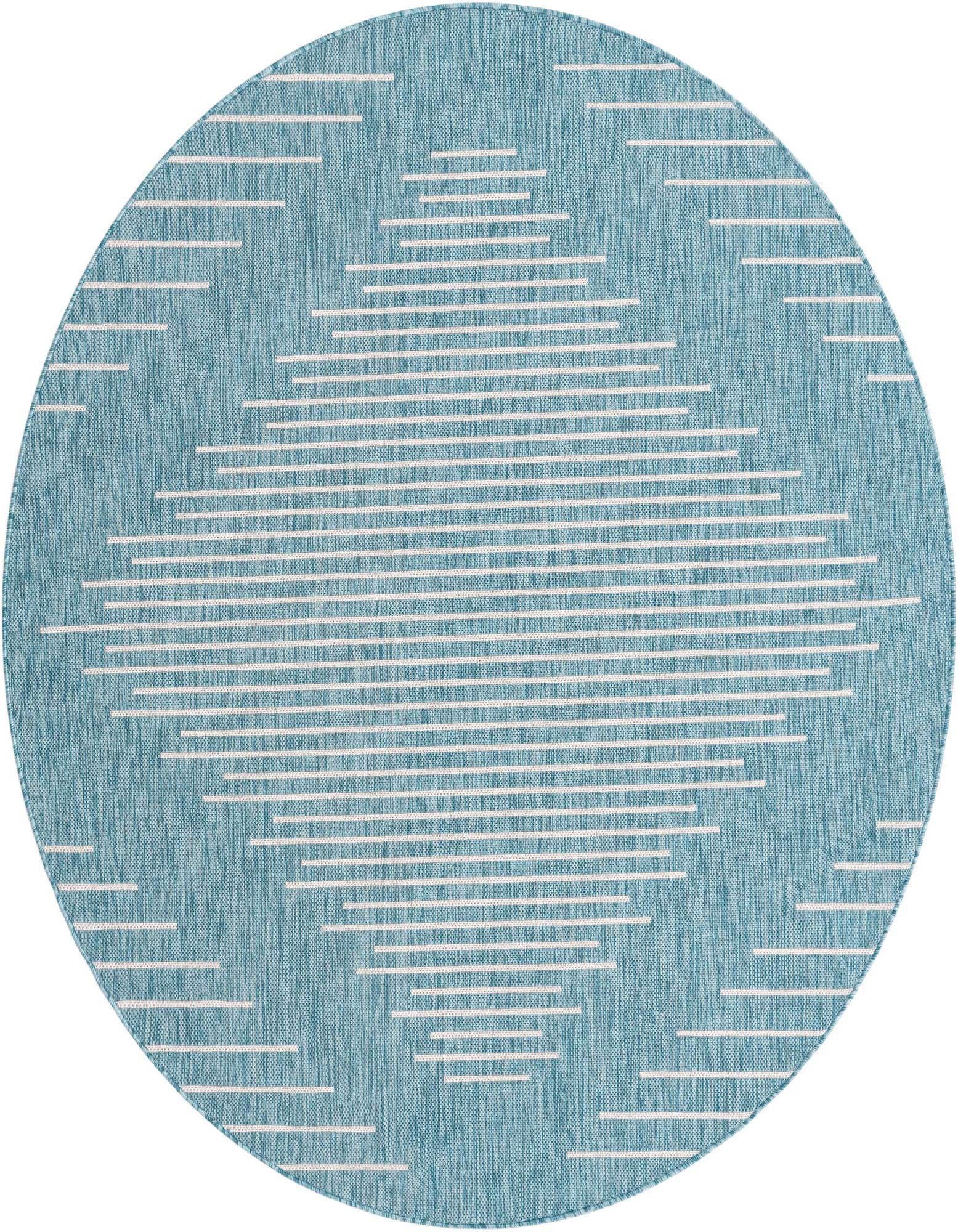 6' x 6' Easy-Clean Modern Indoor / Outdoor Round Rug
