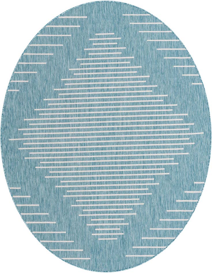 Detail image of 6' x 6' Easy-Clean Modern Indoor / Outdoor Round Rug