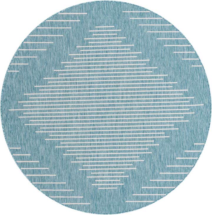 6' x 6' Easy-Clean Modern Indoor / Outdoor Round Rug