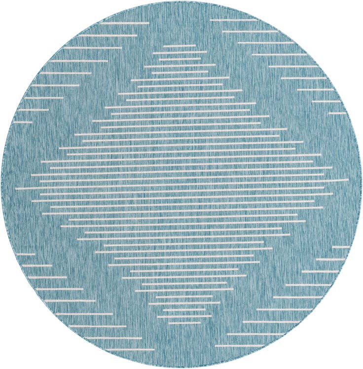 Detail image of 6' x 6' Easy-Clean Modern Indoor / Outdoor Round Rug