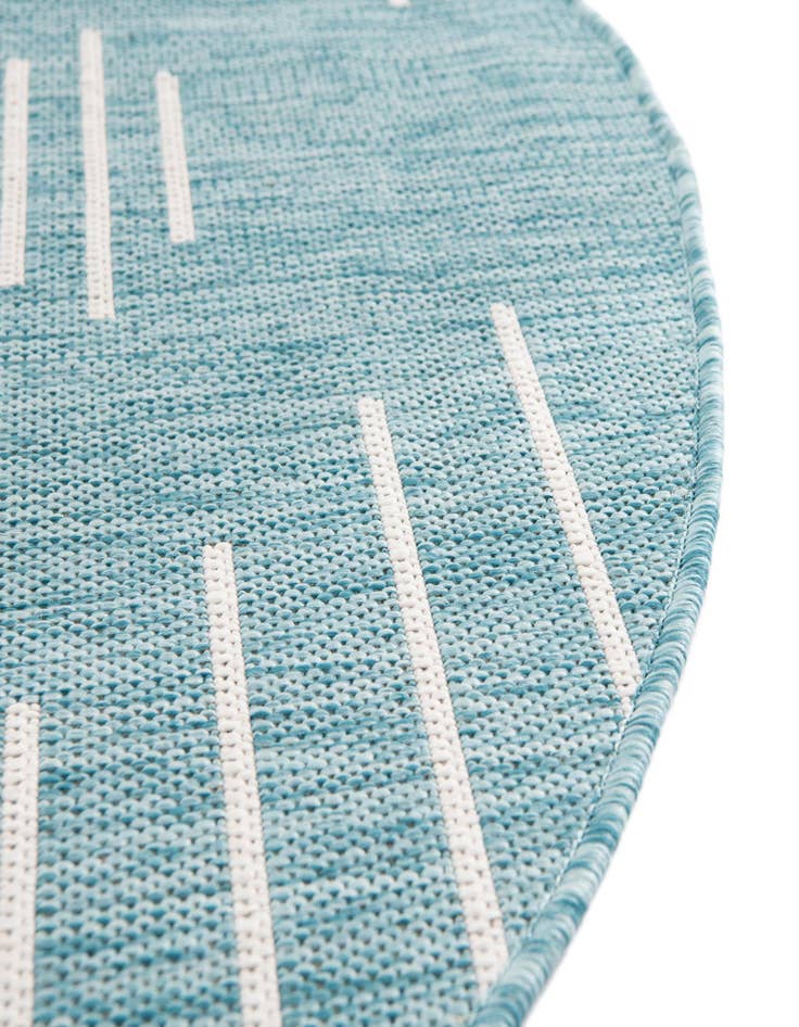 Detail image of 13' x 13' Easy-Clean Modern Indoor / Outdoor Round Rug