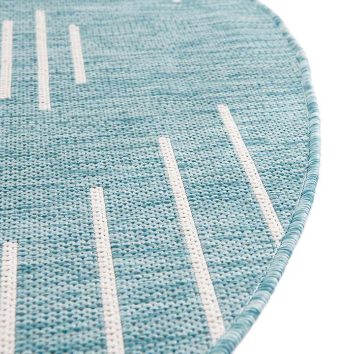 3' x 3' Easy-Clean Modern Indoor / Outdoor Round Rug
