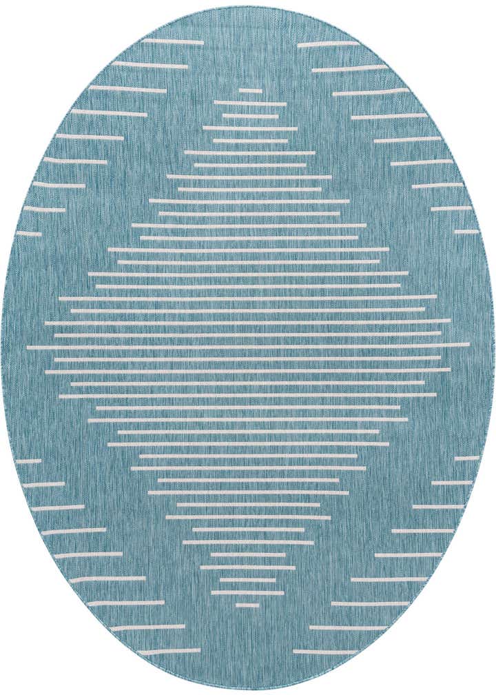 7' 10 x 7' 10 Easy-Clean Modern Indoor / Outdoor Round Rug