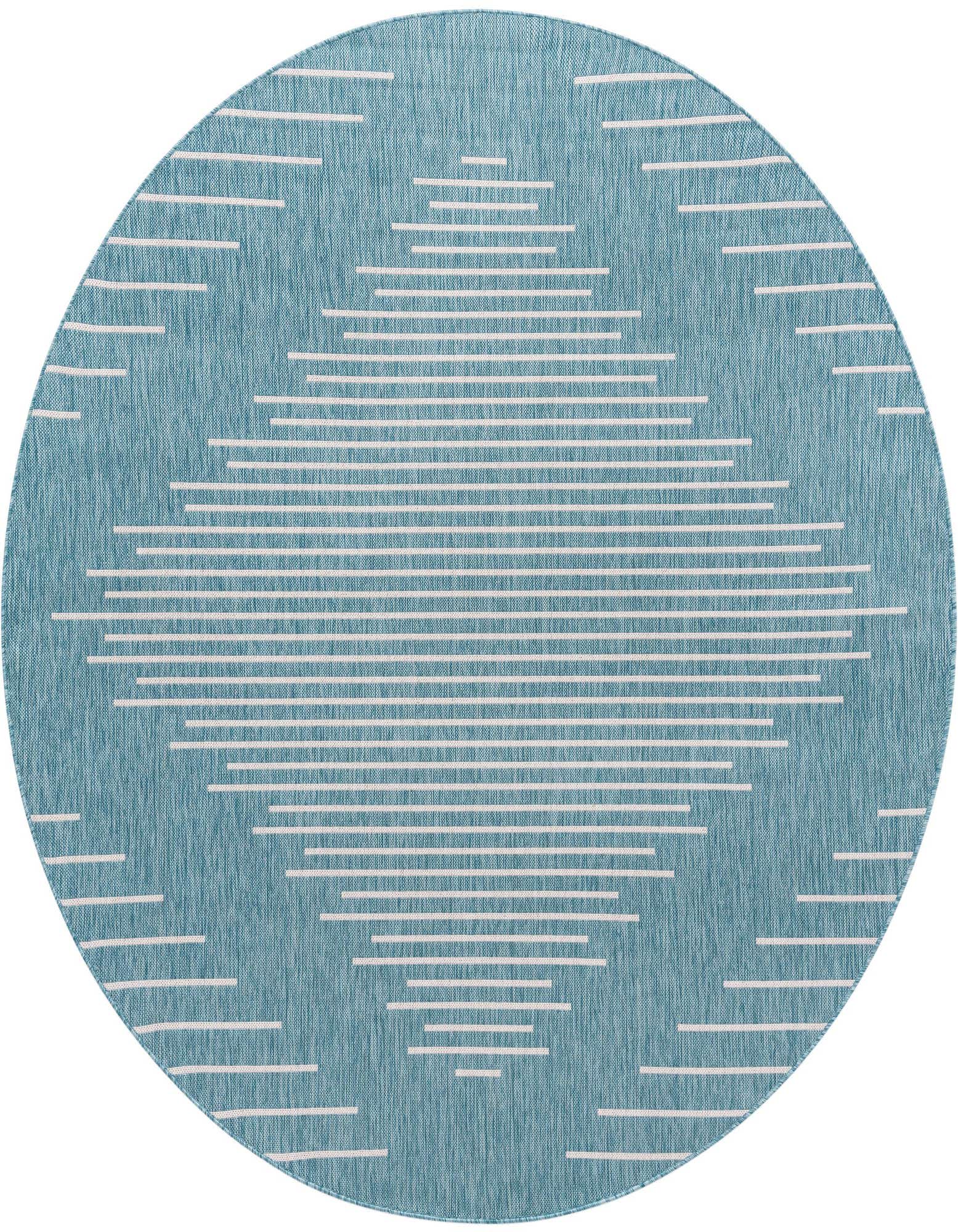 7' 10 x 7' 10 Easy-Clean Modern Indoor / Outdoor Round Rug