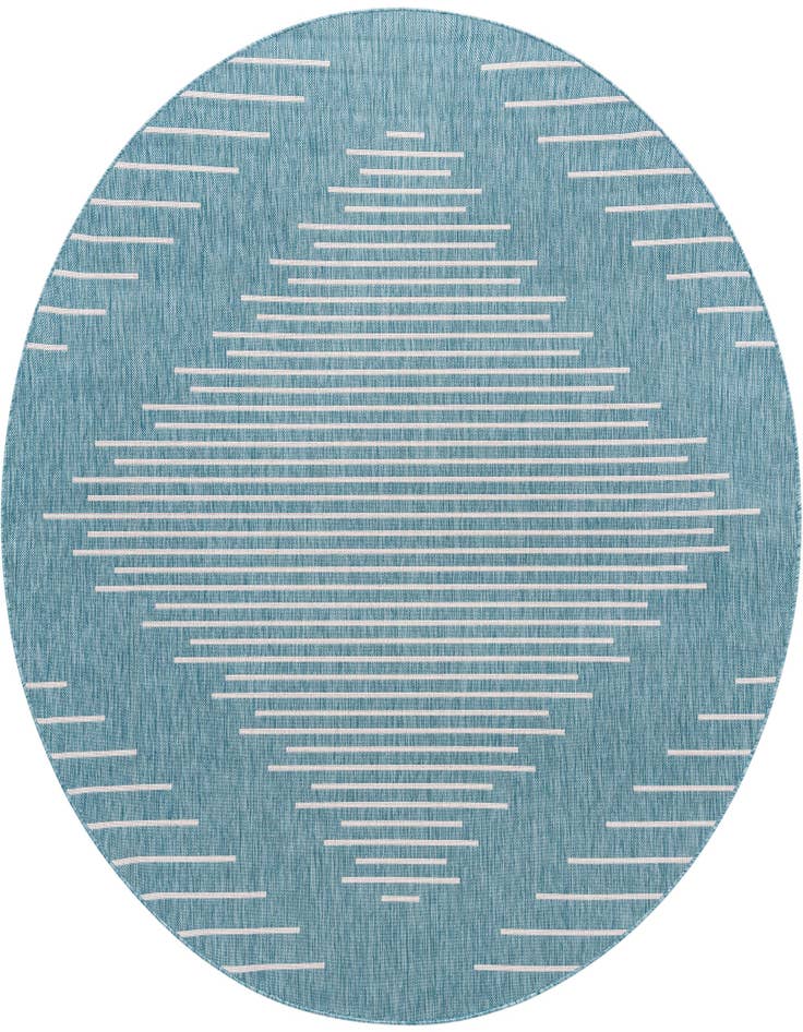Detail image of 7' 10 x 7' 10 Easy-Clean Modern Indoor / Outdoor Round Rug