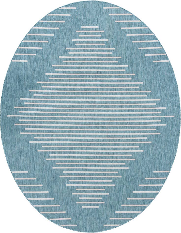 Detail image of 10' 8 x 10' 8 Easy-Clean Modern Indoor / Outdoor Round Rug