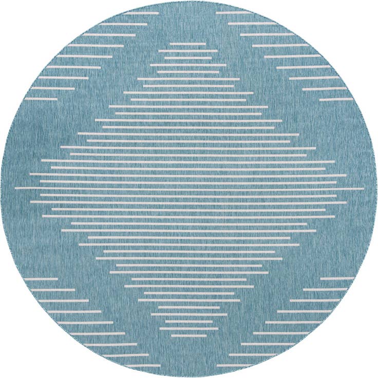 Detail image of 10' 8 x 10' 8 Easy-Clean Modern Indoor / Outdoor Round Rug