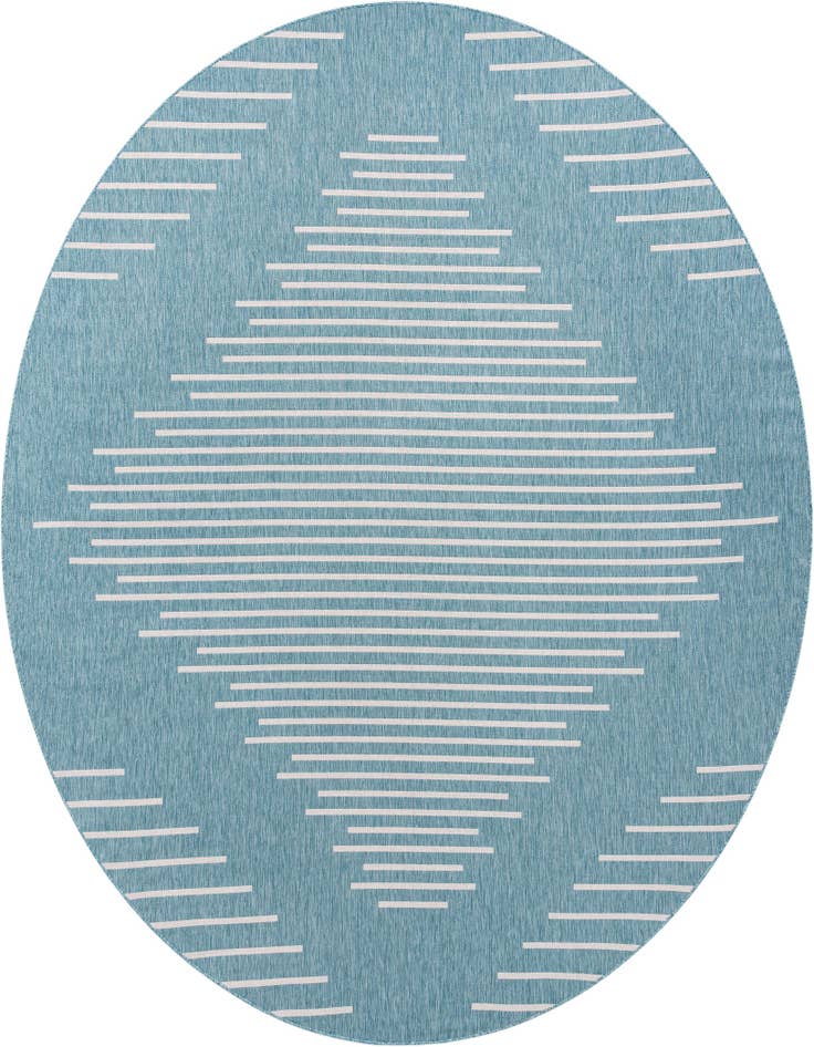 Detail image of 13' x 13' Easy-Clean Modern Indoor / Outdoor Round Rug