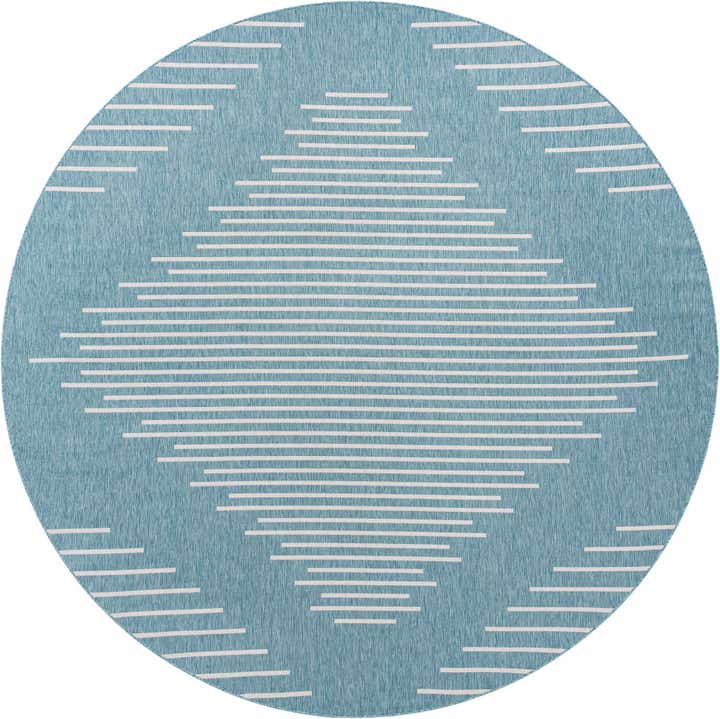 13' x 13' Easy-Clean Modern Indoor / Outdoor Round Rug