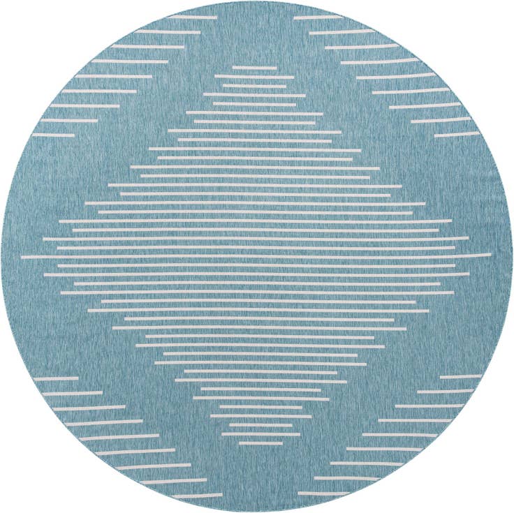 Detail image of 13' x 13' Easy-Clean Modern Indoor / Outdoor Round Rug