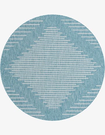6' x 6' Easy-Clean Modern Indoor / Outdoor Round Rug