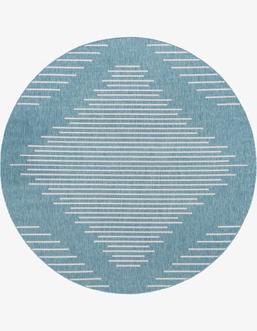 10' 8 x 10' 8 Easy-Clean Modern Indoor / Outdoor Round Rug