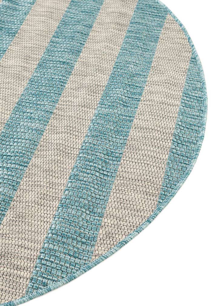 4' x 4' Easy-Clean Ribbon Indoor / Outdoor Round Rug