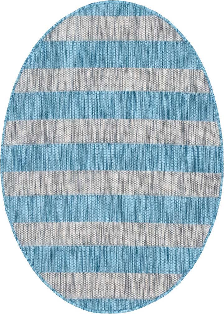 4' x 4' Easy-Clean Ribbon Indoor / Outdoor Round Rug
