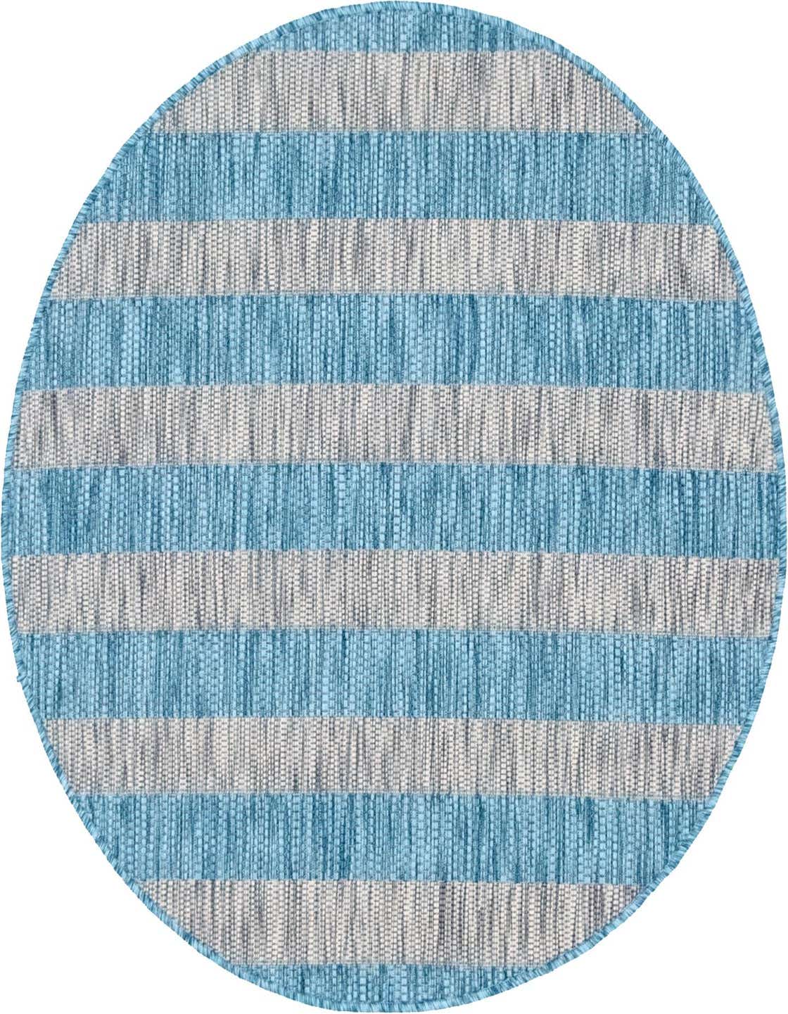 4' x 4' Easy-Clean Ribbon Indoor / Outdoor Round Rug