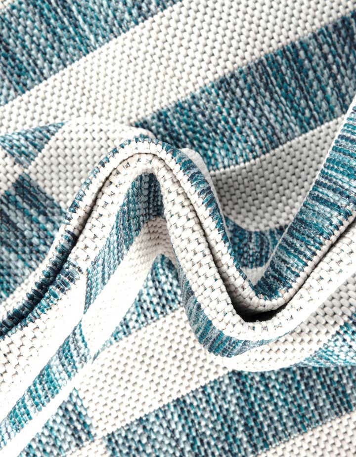 4' x 4' Easy-Clean Ribbon Indoor / Outdoor Round Rug