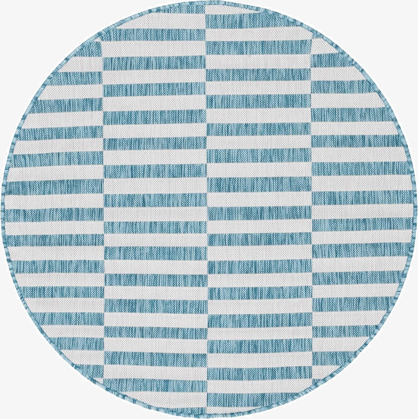 4' x 4' Washable Ribbon Indoor / Outdoor Round Rug