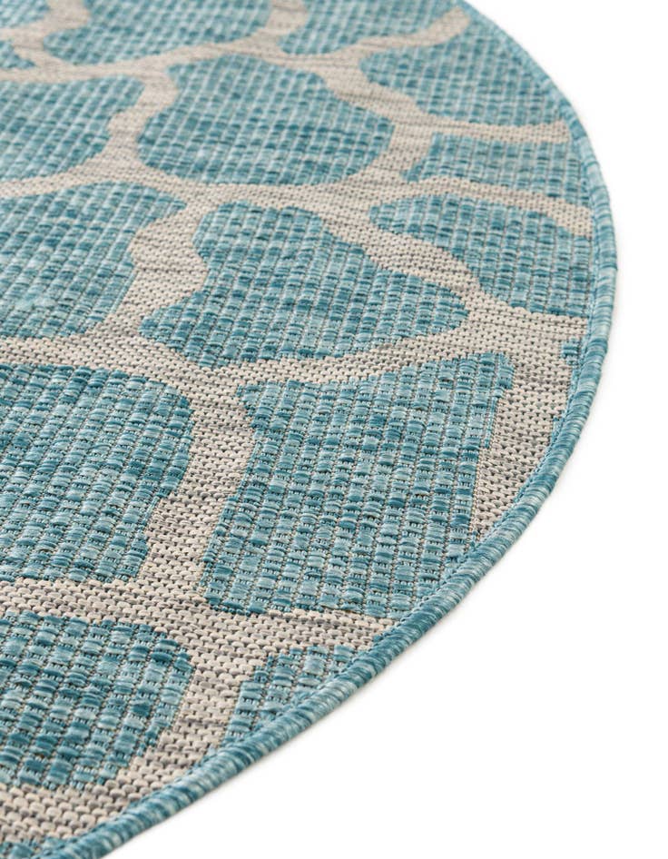 Detail image of 4' x 4'  Washable Safari Indoor / Outdoor Round Rug