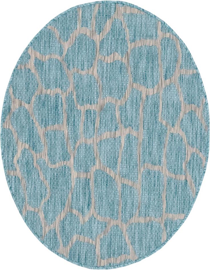 Detail image of 4' x 4' Easy-Clean Safari Indoor / Outdoor Round Rug