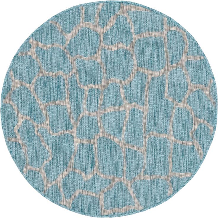 Detail image of 4' x 4' Easy-Clean Safari Indoor / Outdoor Round Rug