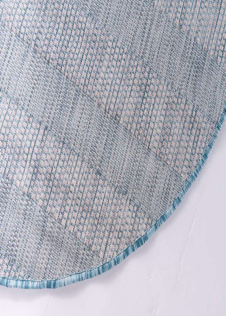 4' x 4' Easy-Clean Striped Indoor / Outdoor Round Rug