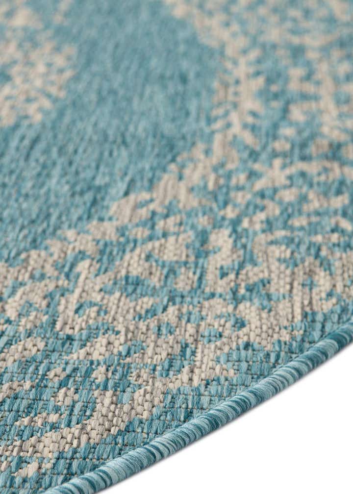 4' x 4' Easy-Clean Traditional Indoor / Outdoor Round Rug