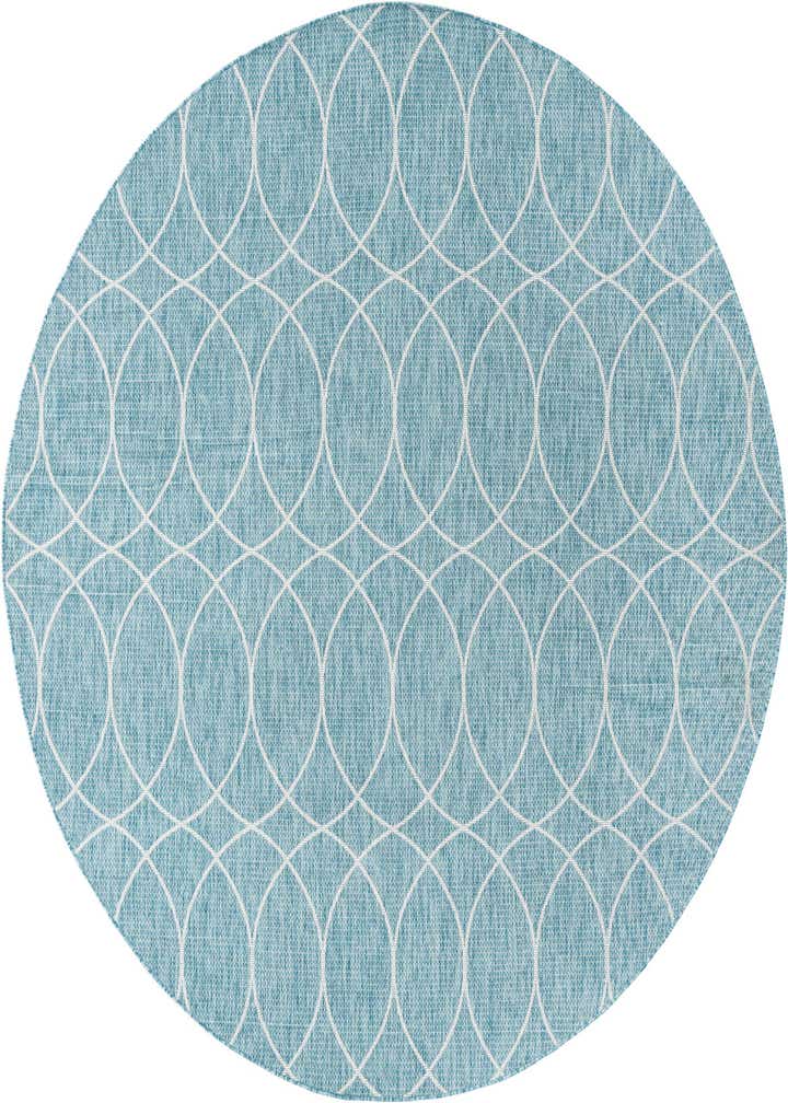 10' x 10' Easy-Clean Trellis Indoor / Outdoor Round Rug