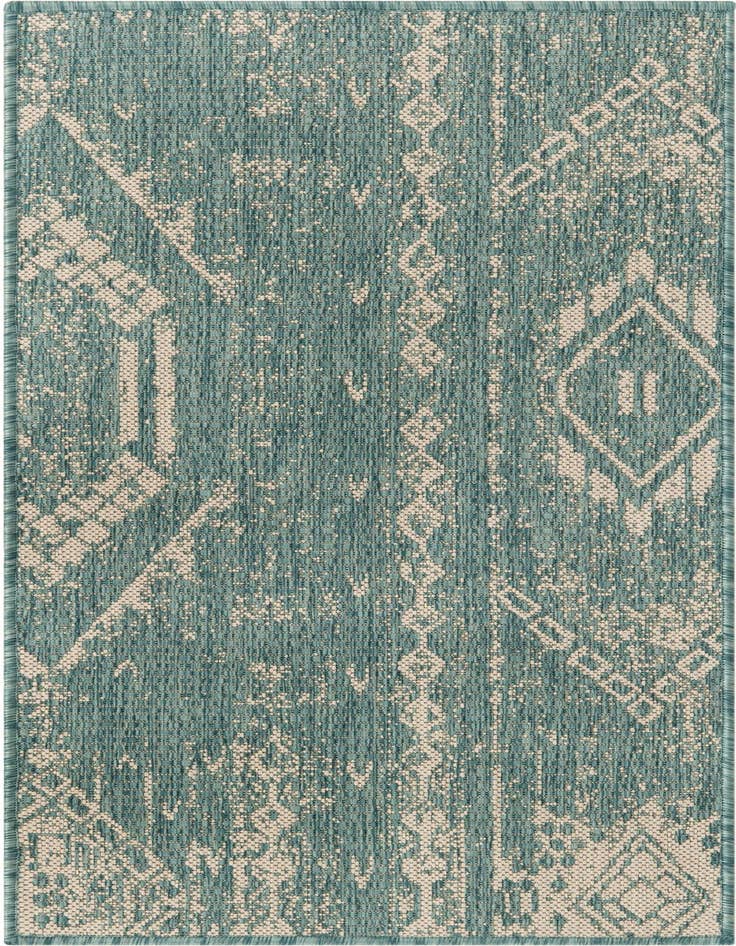 Detail image of 2' x 4' Easy-Clean Bohemian Indoor / Outdoor Runner Rug