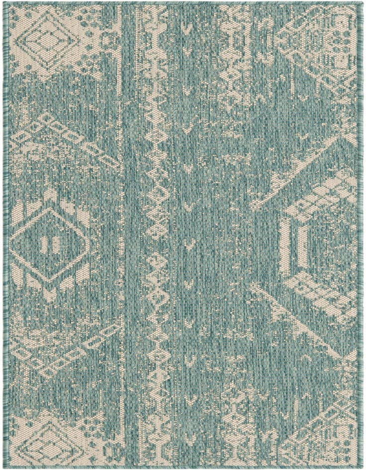Detail image of 2' x 5' 3 Easy-Clean Bohemian Indoor / Outdoor Runner Rug