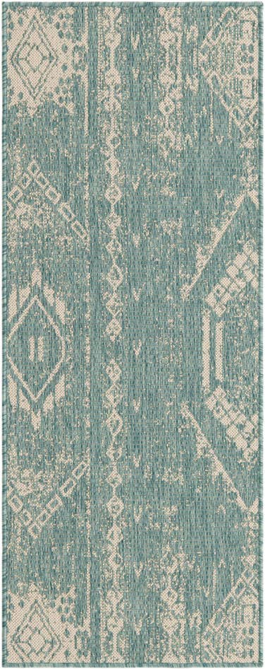 Detail image of 2' x 5' 3 Easy-Clean Bohemian Indoor / Outdoor Runner Rug