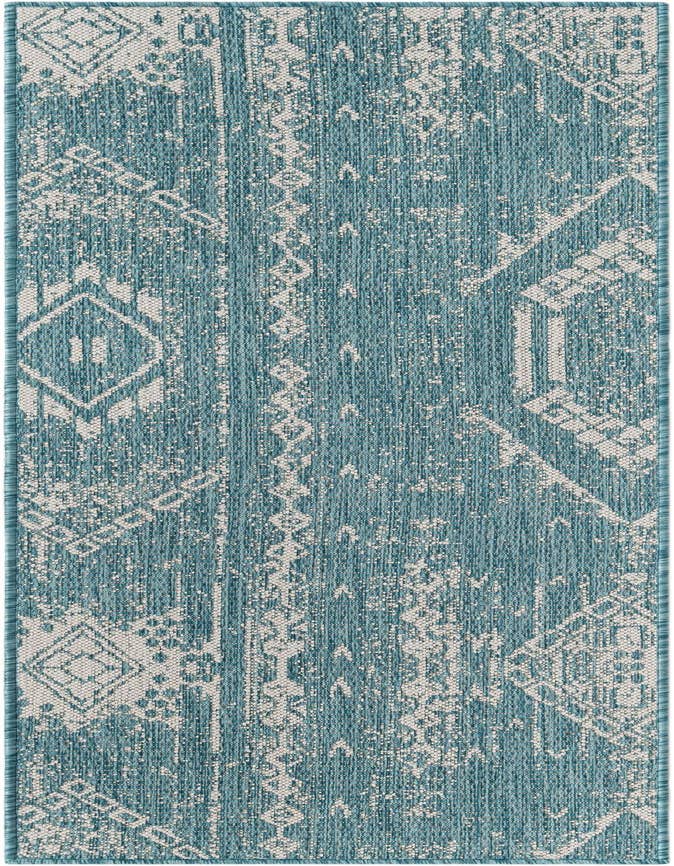 Detail image of 2' x 6' Easy-Clean Bohemian Indoor / Outdoor Runner Rug