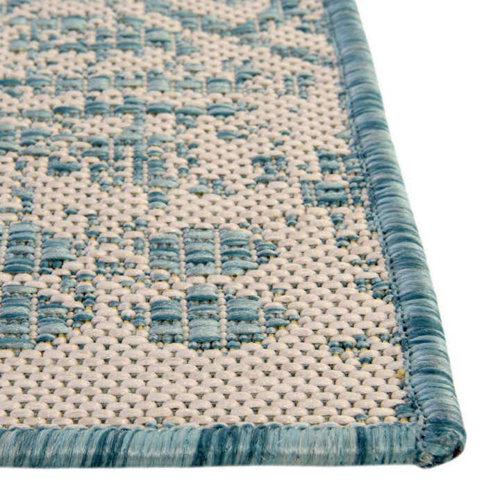 3' 3 x 14' Easy-Clean Bohemian Indoor / Outdoor Runner Rug
