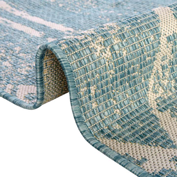 3' 3 x 14' Easy-Clean Bohemian Indoor / Outdoor Runner Rug