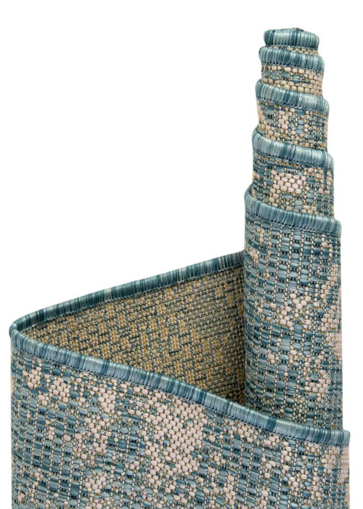 3' 3 x 14' Easy-Clean Bohemian Indoor / Outdoor Runner Rug