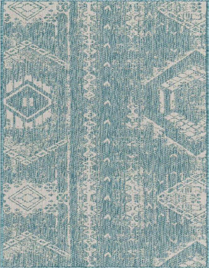 Detail image of 2' x 8' Easy-Clean Bohemian Indoor / Outdoor Runner Rug