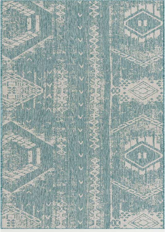 2' 7 x 12' Easy-Clean Bohemian Indoor / Outdoor Runner Rug