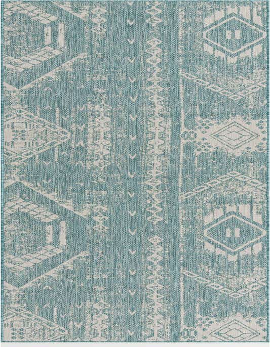 2' 7 x 12' Easy-Clean Bohemian Indoor / Outdoor Runner Rug